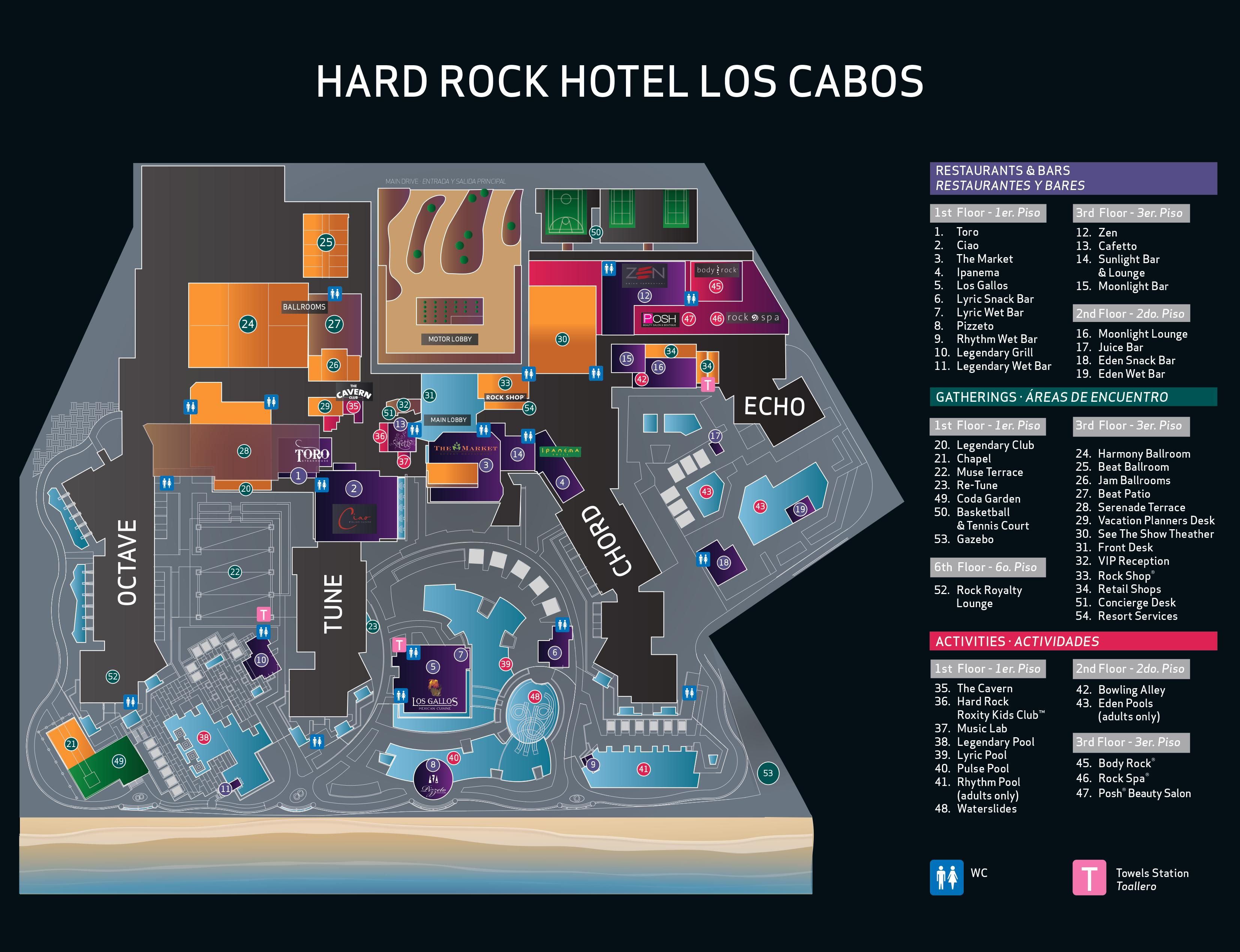 Map Of Hard Rock Hotel Los Cabos Dcdesigntexas | My XXX Hot Girl